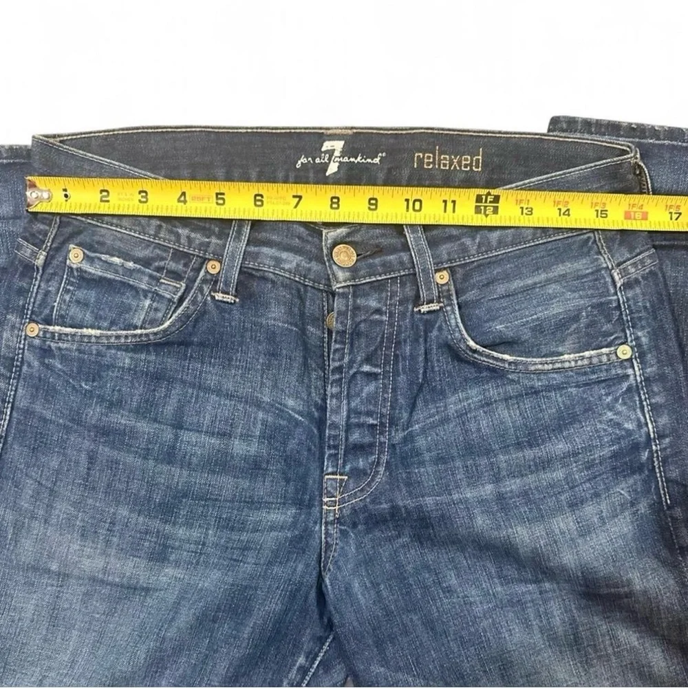 VTG Y2K Men’s 7 For All Mankind Relaxed Fit Jeans Size W30 x L32 - Picture 6 of 8